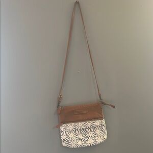 Myra Bag Tan and Cream Floral Crossbody